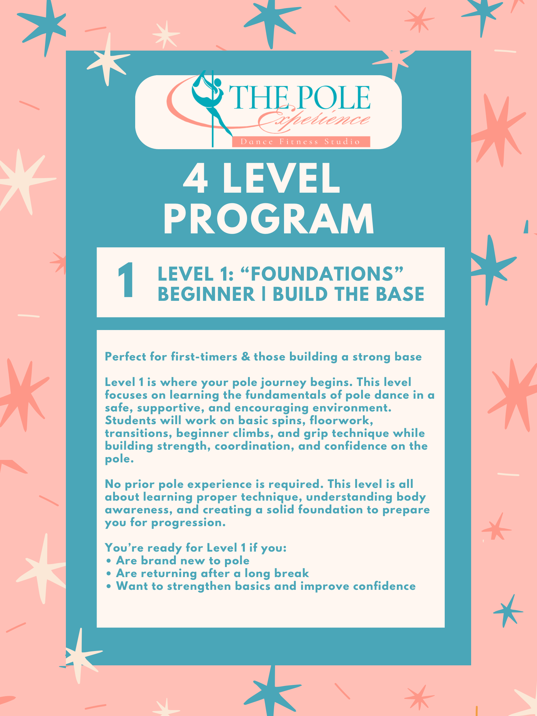 Level 1 Foundations - Beginner pole fitness program